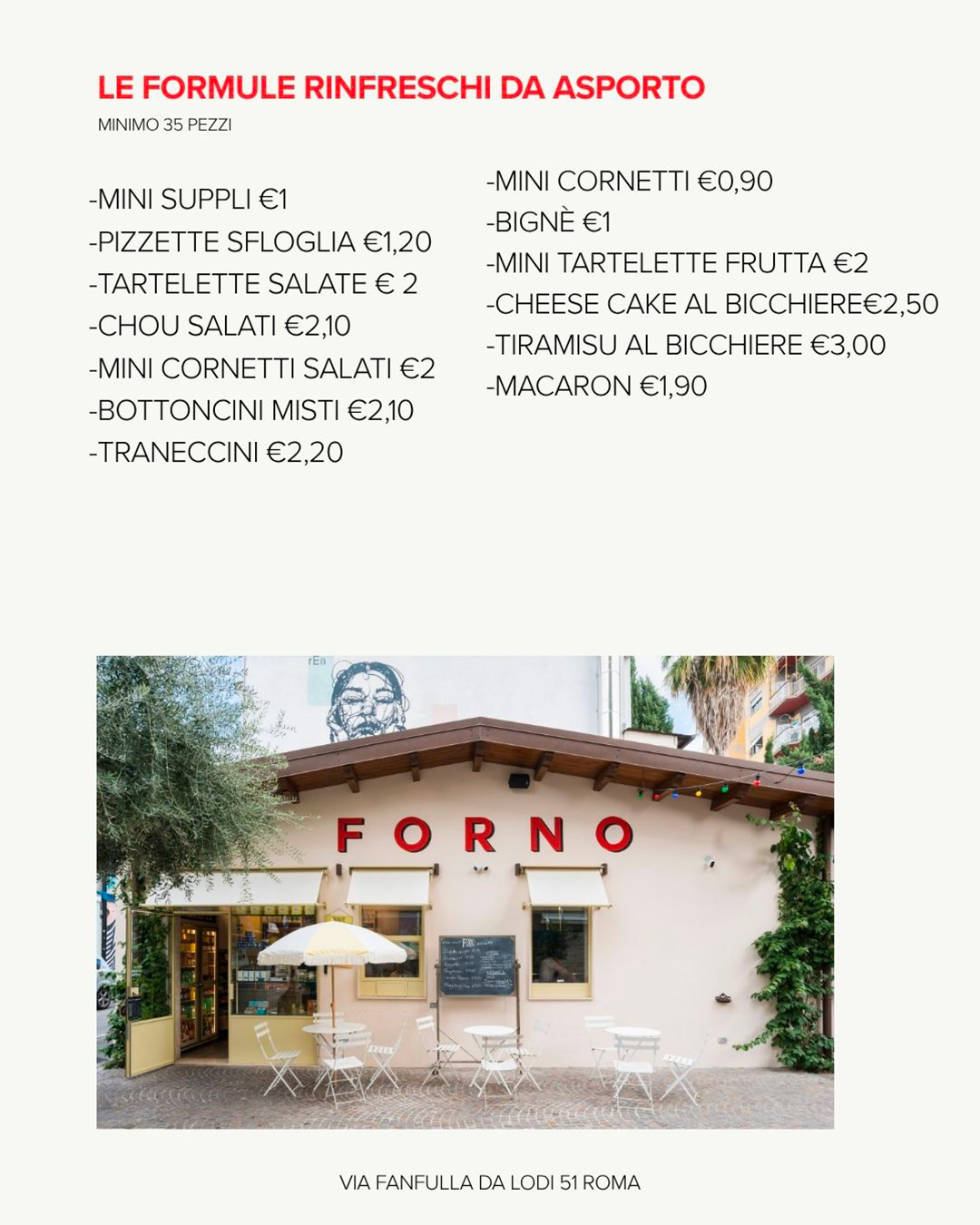 Necci - Formule rinfresco